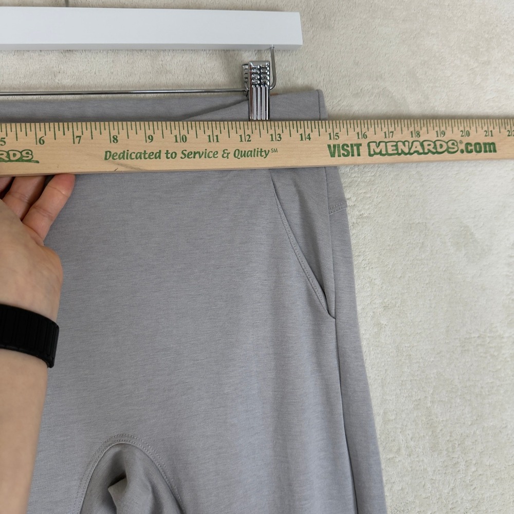 LUNYA Women's Medium Light Gray Lounge Pants Made in USA Supima Cotton Luxury - Picture 4 of 9